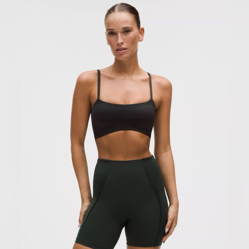 NWT Satin Spaghetti Strap Yoga Bra *light (size:4)